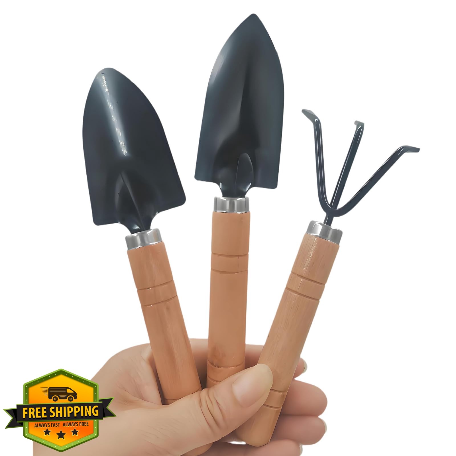 TYSSELY 3PCS Mini Garden Tools Set Black