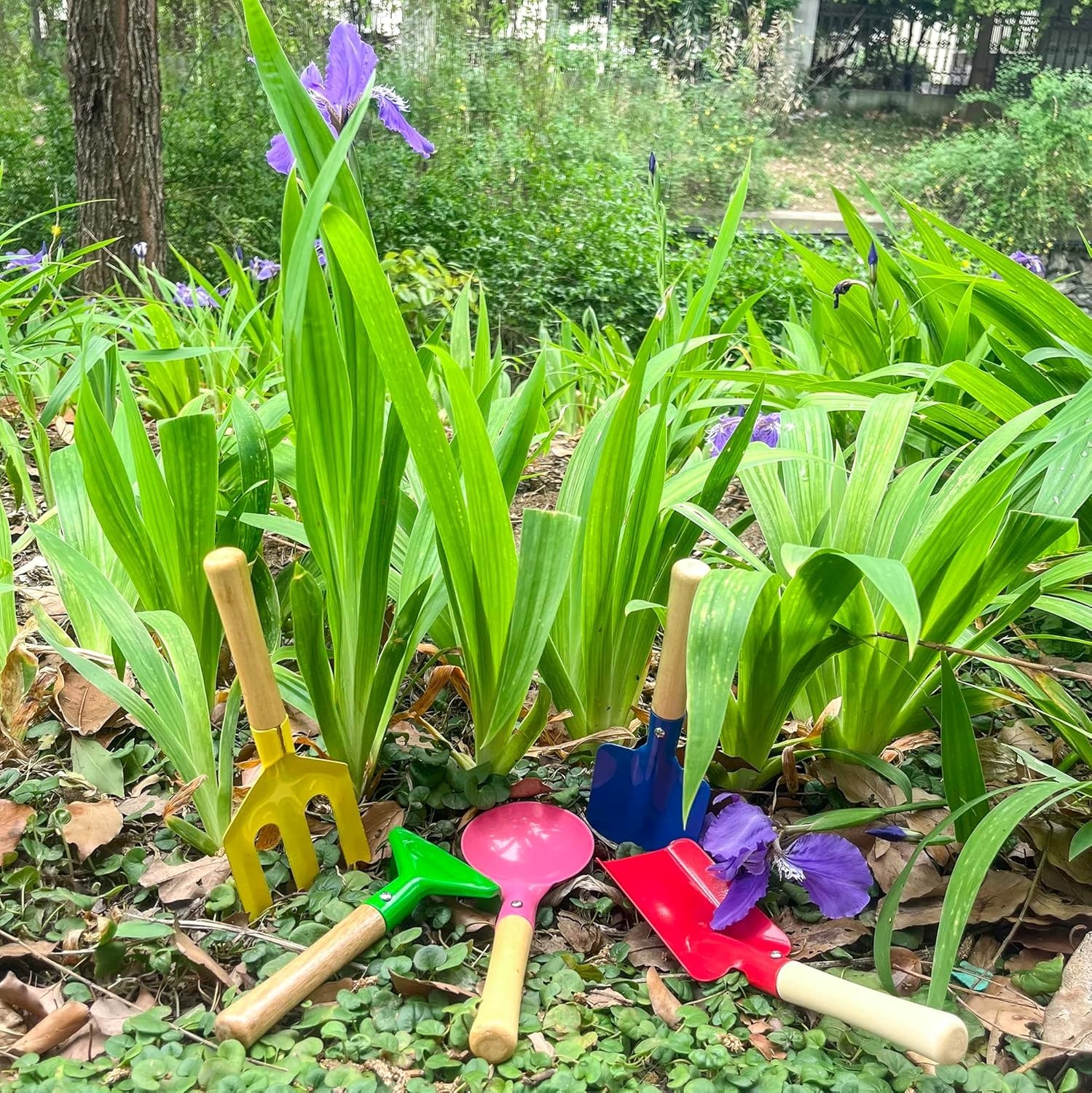 Gardening Tools Set, 5PCS Gardening Tools Metal with Sturdy Wooden Handle | M…