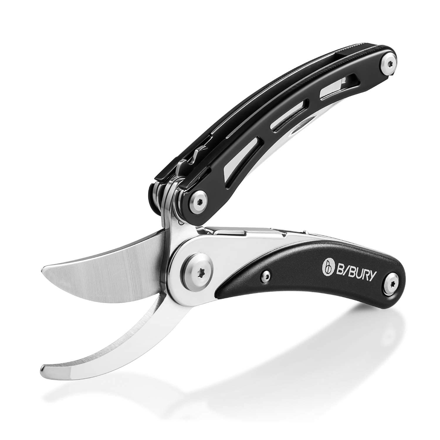 BIBURY Gardening Hand Pruners, 5 in 1 Multitools Folding Scissors 420 Stainle…