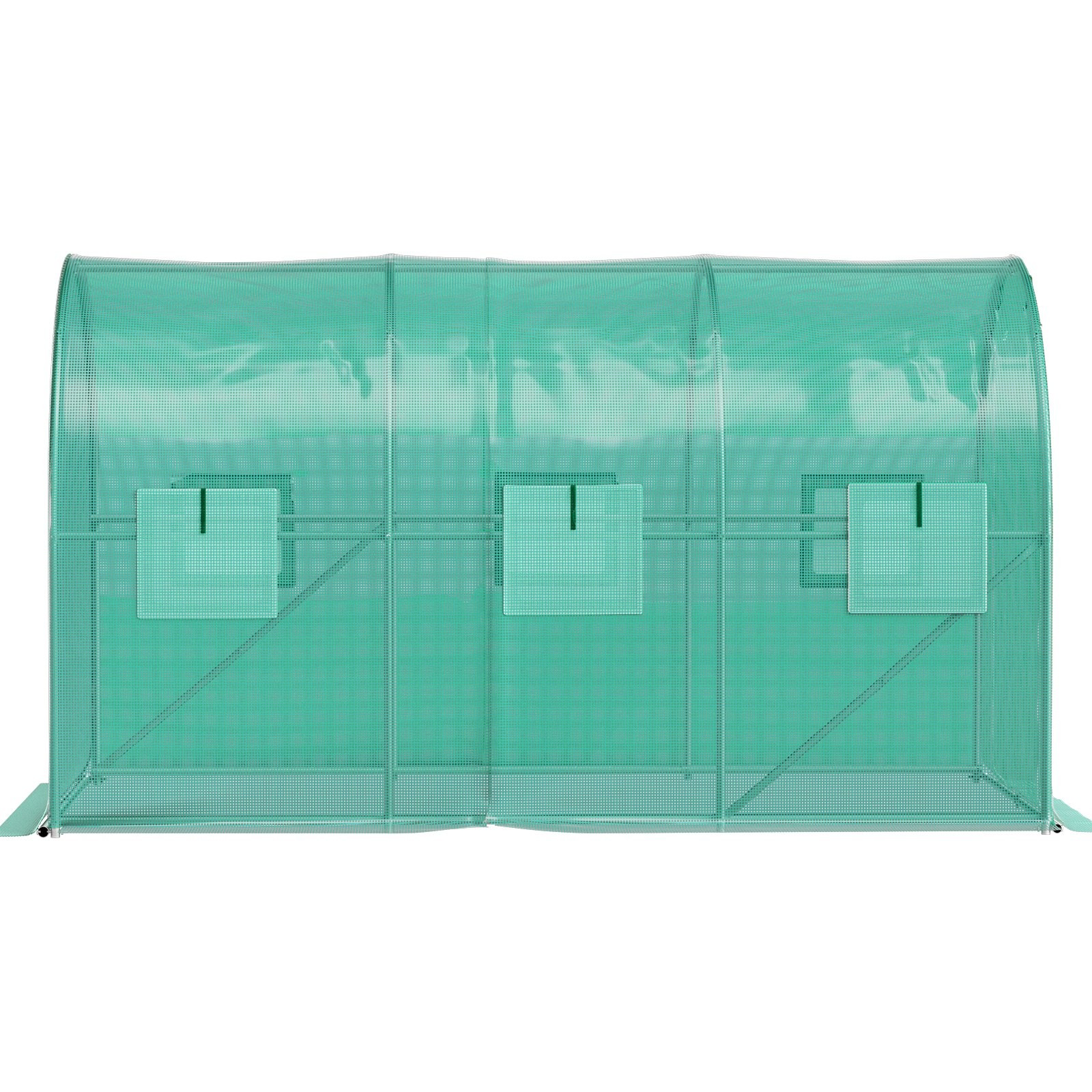 [New]12 x 7 x 7 ft Walk-in Tunnel Greenhouse, Portable Plant Hot House with Galv