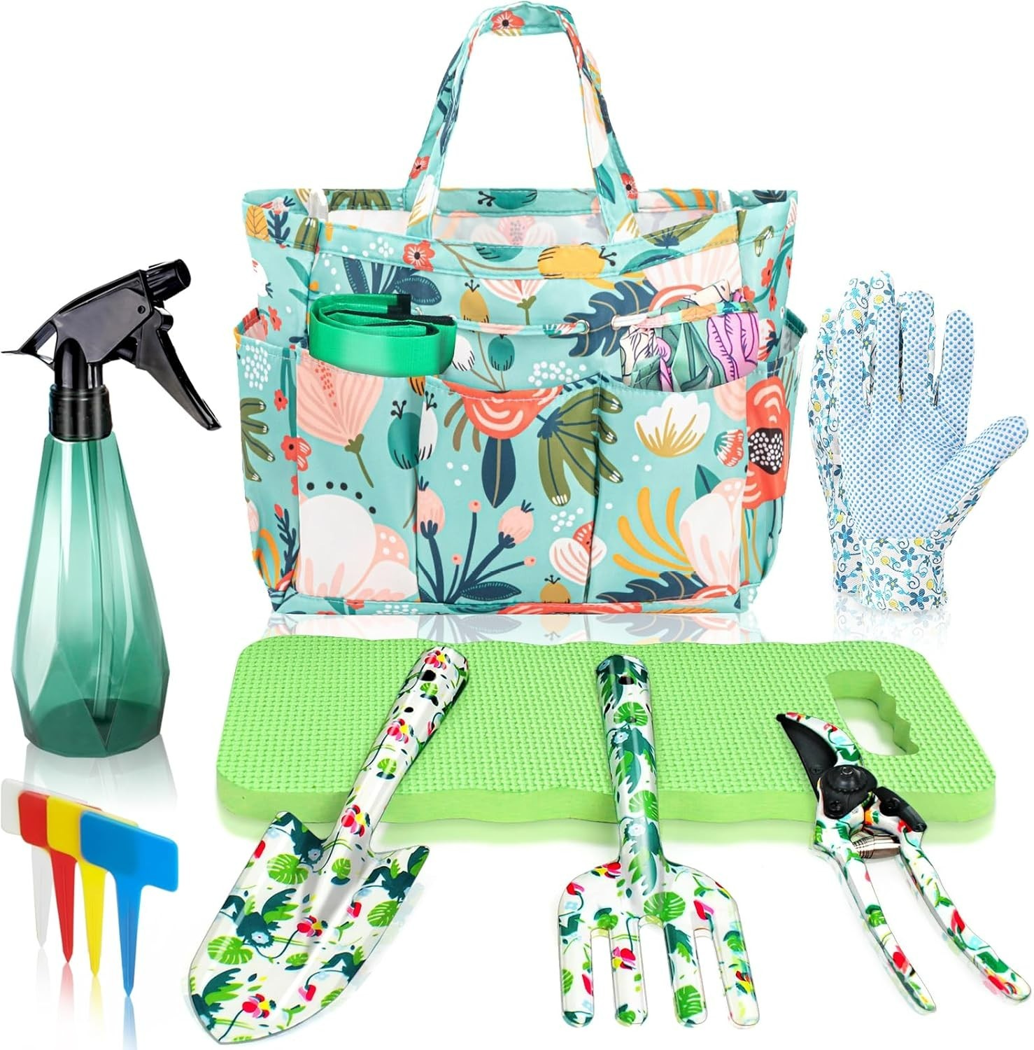 10-Pc Heavy-Duty Gardening Gift Set with Floral Tote – Perfect for Garden Lovers