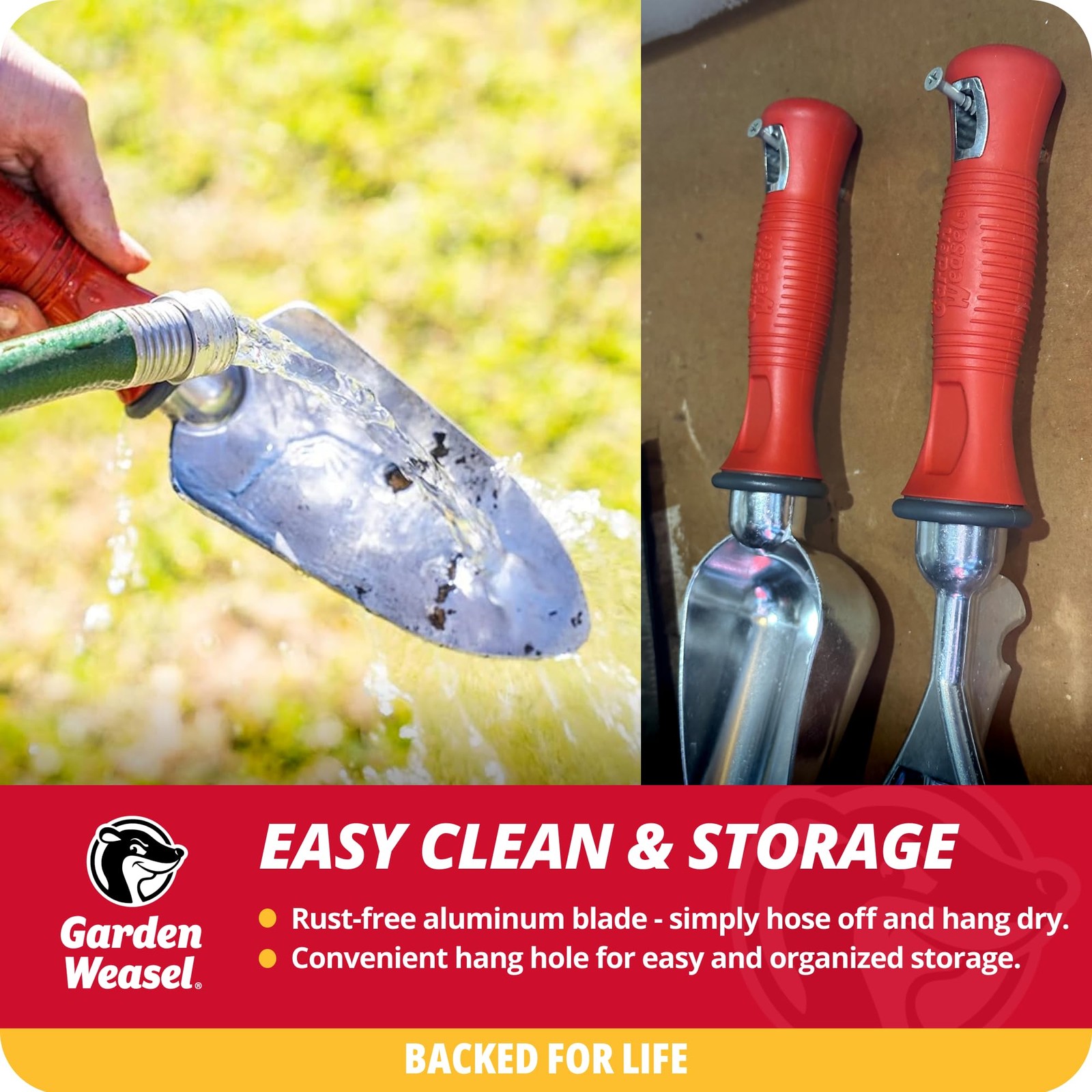 3-Piece Hand Tool Combo Set | Trowel, Transplanter and Cultivator | Heavy Dut…