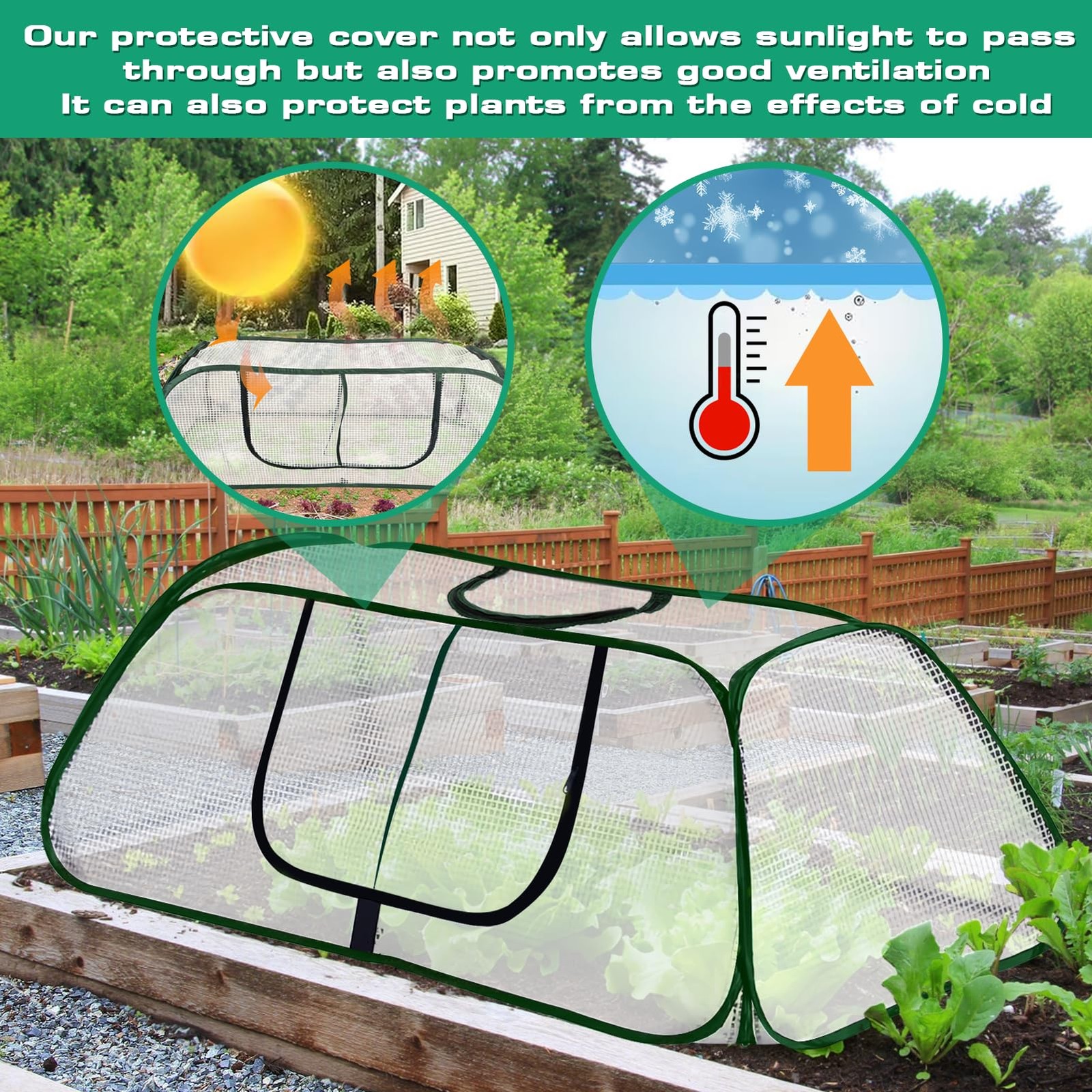 Namchebarwa Raised Garden Bed Covergarden Row Plants Cover Accelerator 45 L X