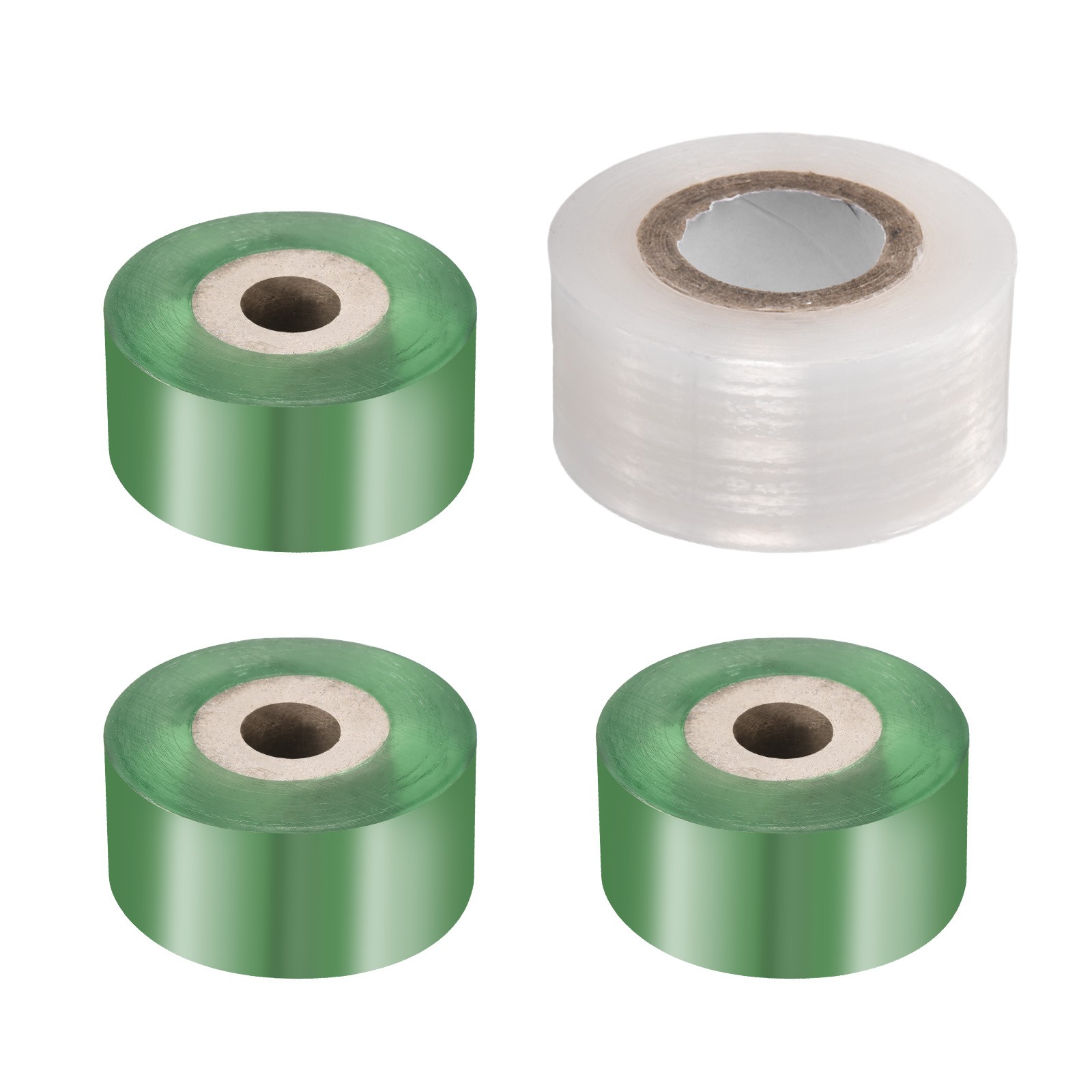 2 Rolls 2CM 3CM Width 100M Long PE Fruit Tree Grafting Tape, Green White