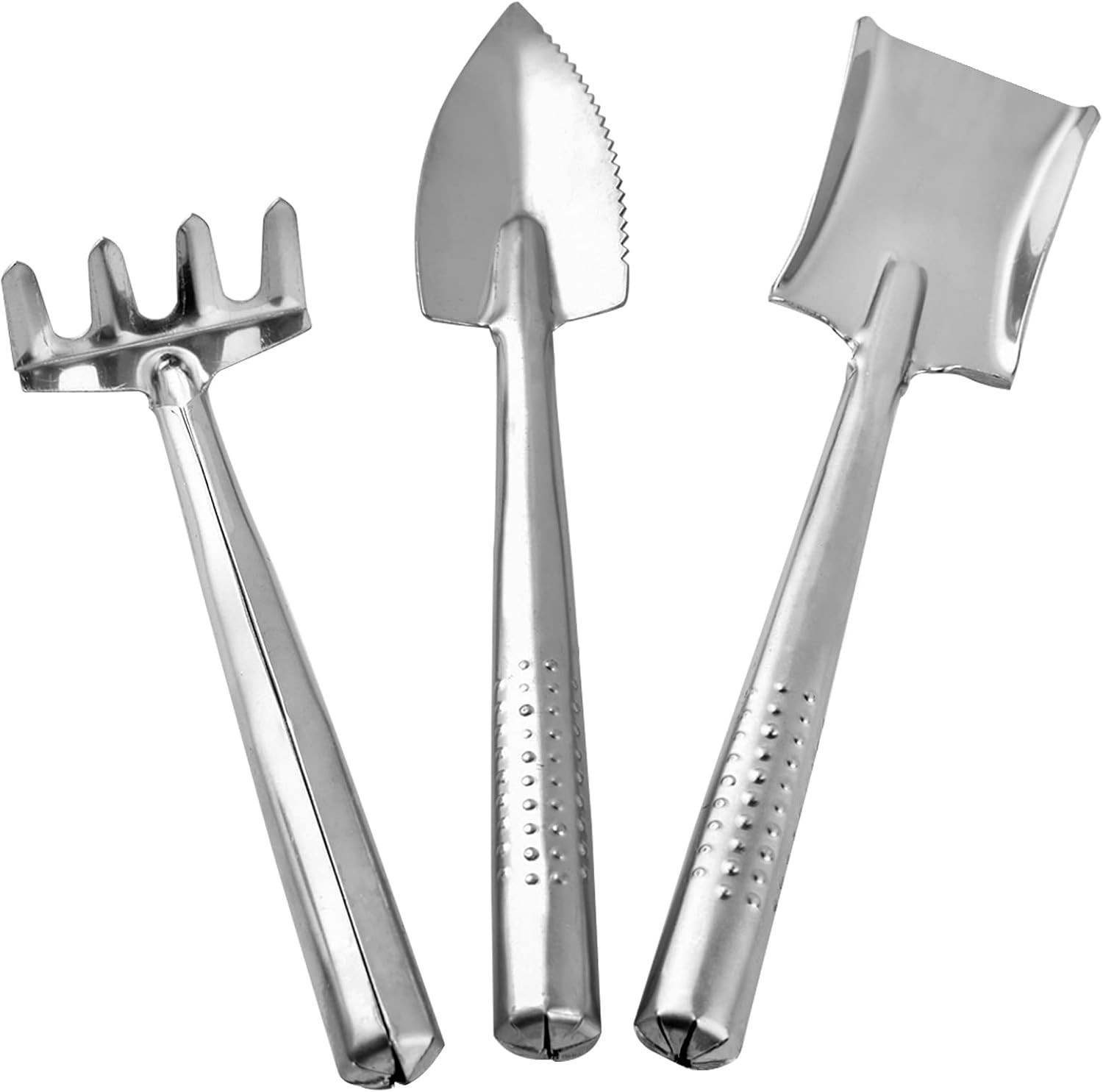 3 Pieces Mini Garden Tools Set Stainless Steel Shovel Rake Spade Gardening Kit