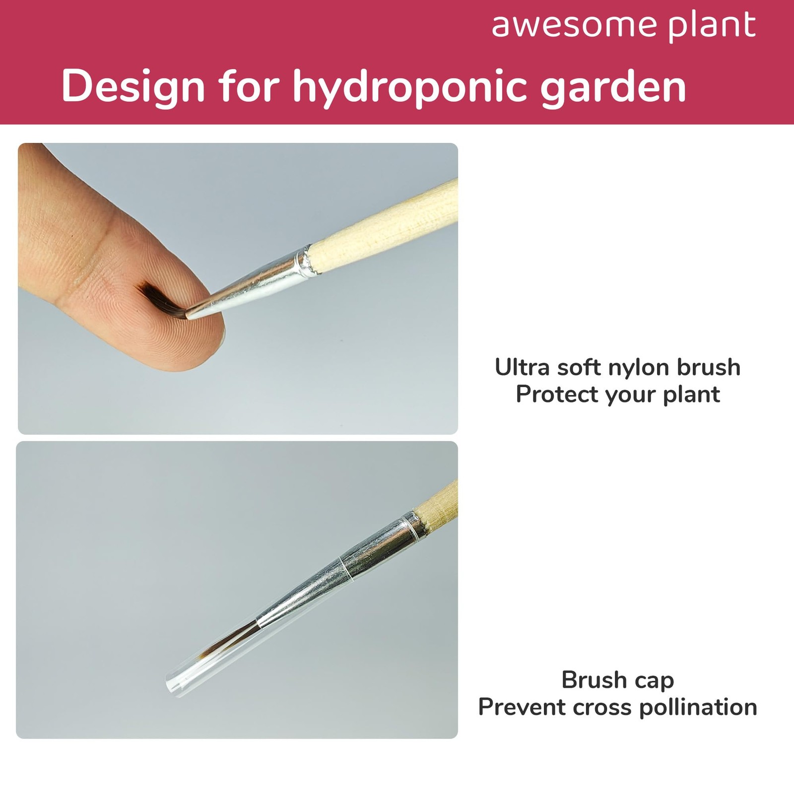 12 Pcs Pollination Brush for Indoor Hydroponic Gardens, Pollinator Tool for A…