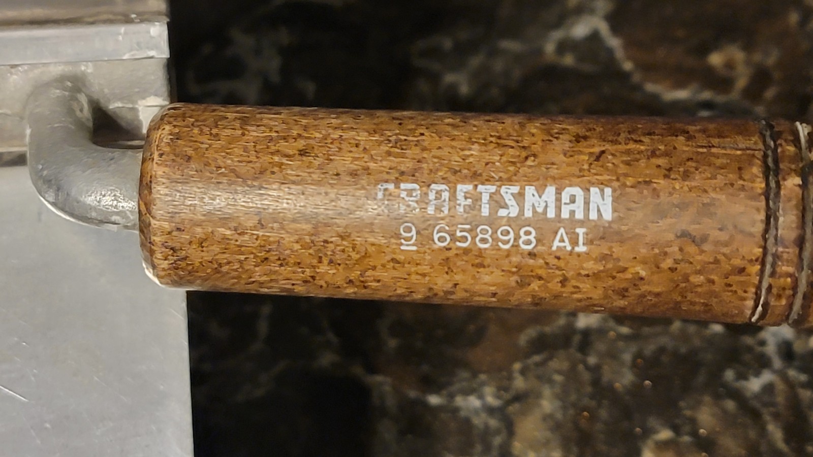 Vintage Craftsman Wood Handle Corner Trowel 9-65898 Very Nice Shape