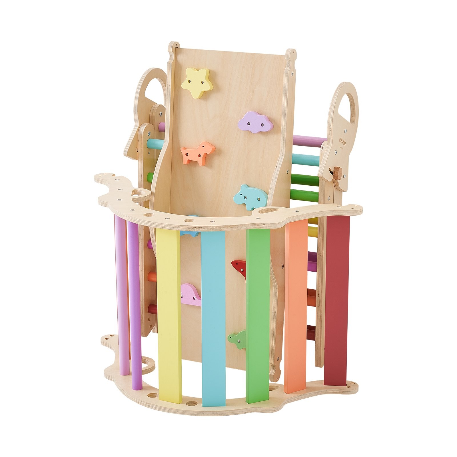 Pikler Triangle Set, 9-in-1 Toddler Climbing Toys Indoor, with Xylophone, Cushio