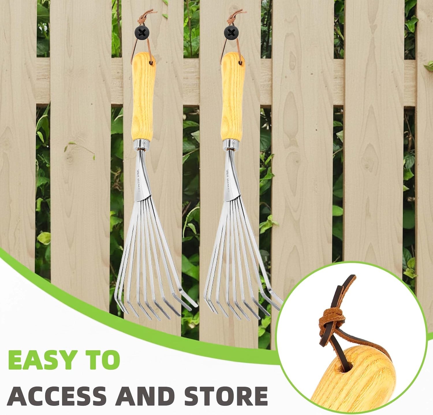 Hand Rakes – Garden Stainless Steel Hand Rake Soil Tiller with Ergonomic Handle