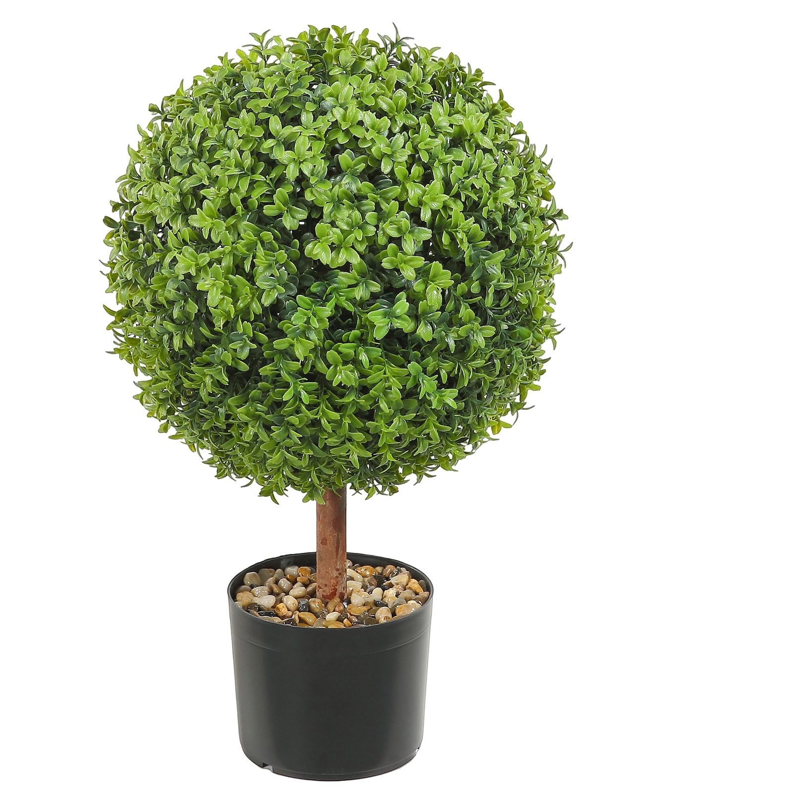 2x Artificial Boxwood Ball Ø40,6cm Garden Deco Boxwood in Flowerpot Ball Artific