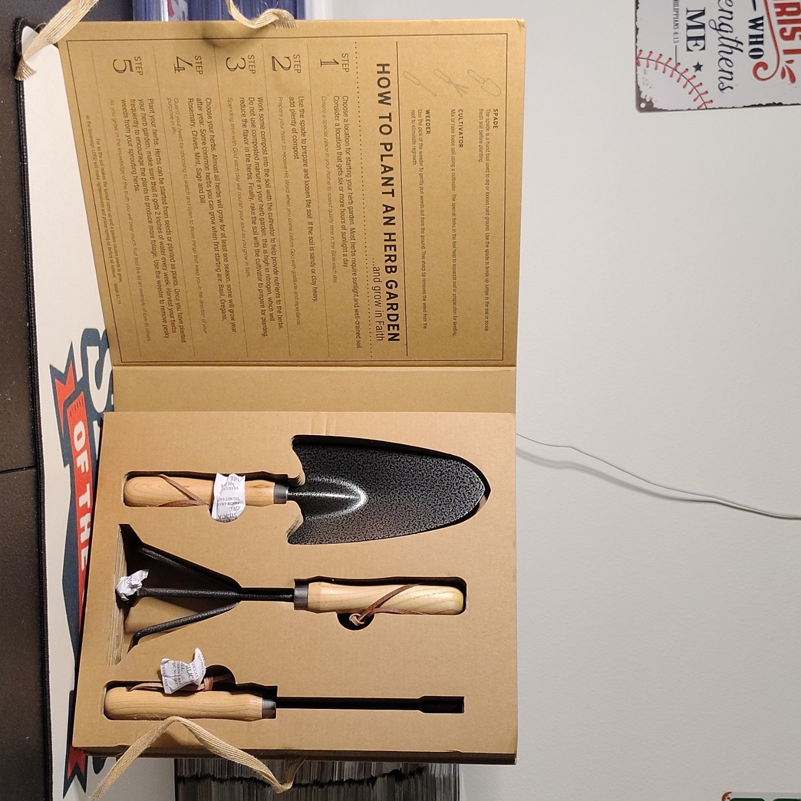 Garden Tool Set K1000, Spade, Cultivator, Weeder, 3 Pieces, Box