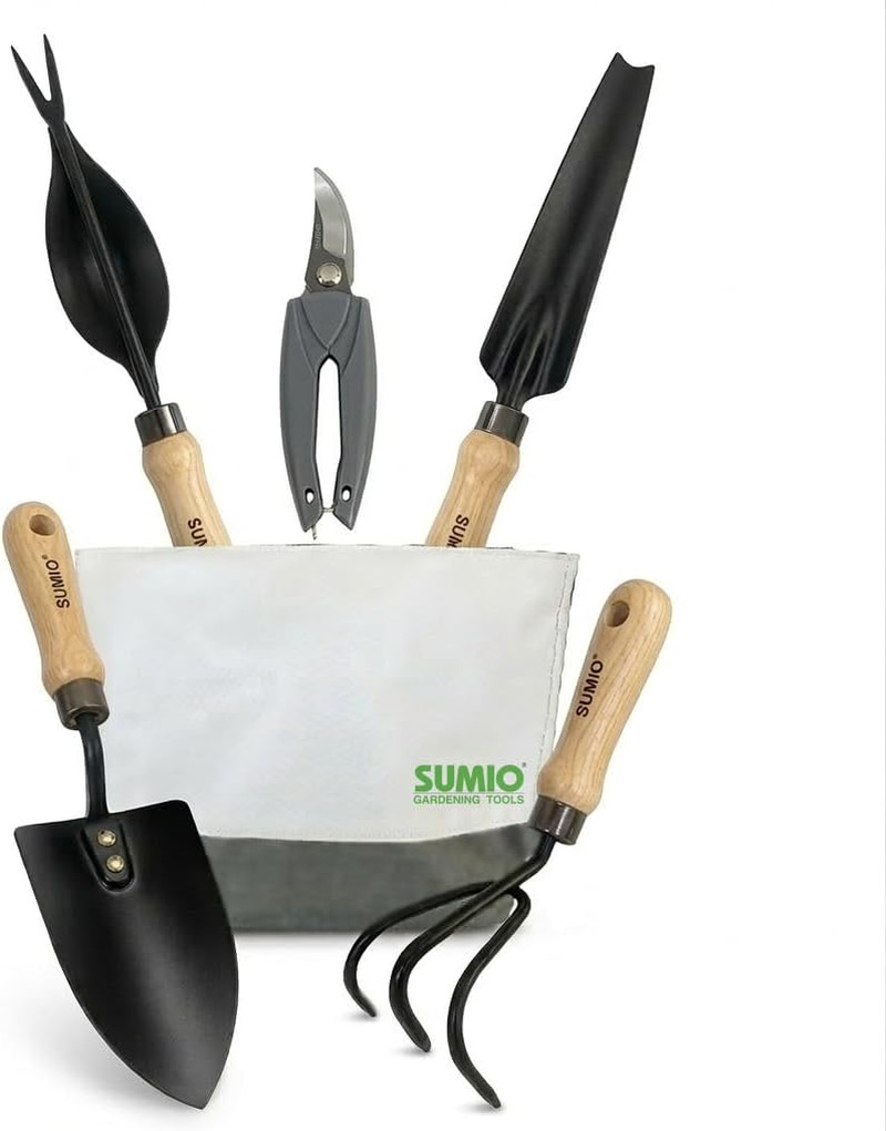 6PCS Gardening Tool Set with Storage Bag, Garden Hand Tools Kit with Pruner, Tro