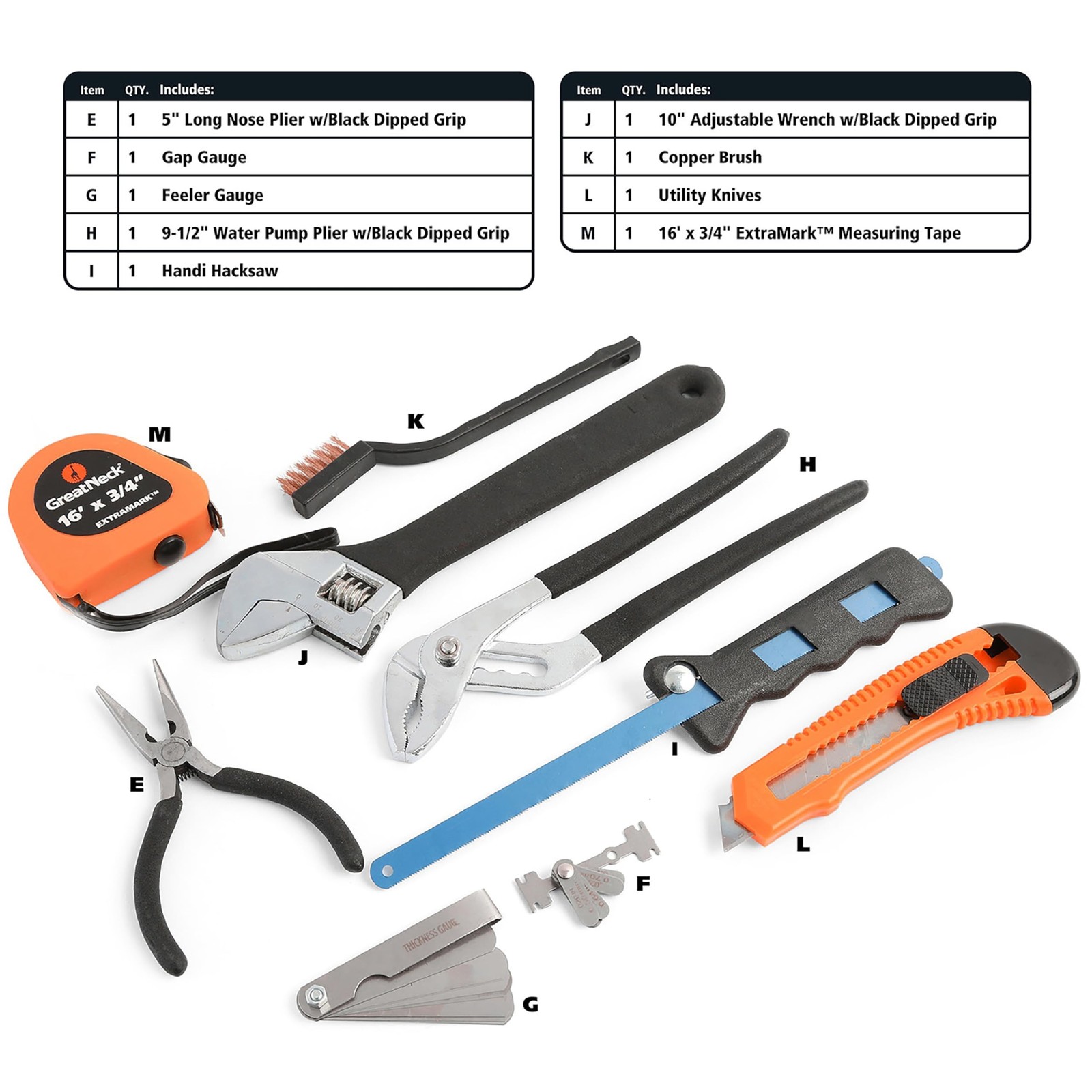 Great Neck 125-Pc Marine Tool Set with Water-Resistant Boat Tool Box 125 Piece