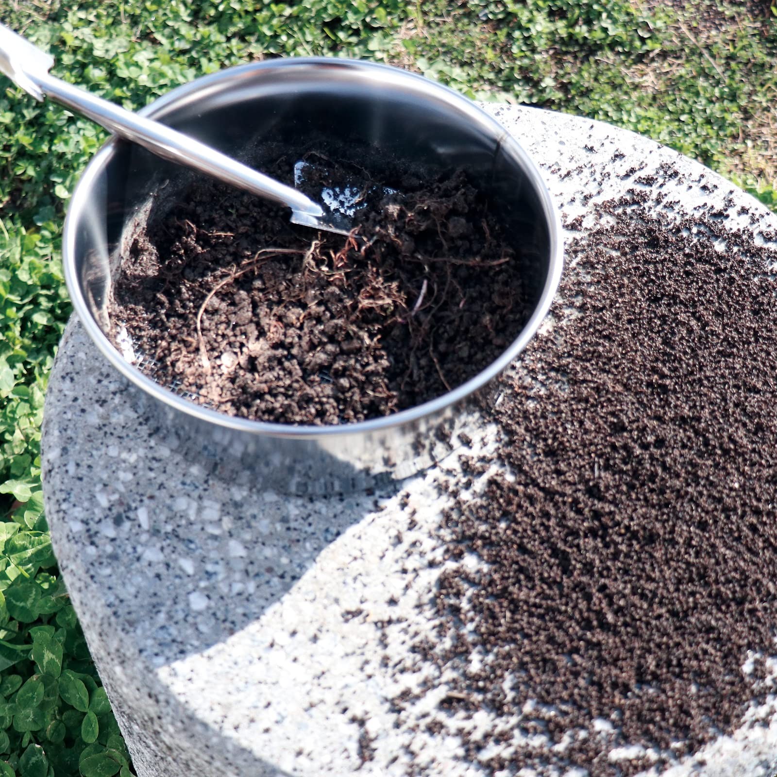Stainless Steel Soil Potting Set with 3PCS Soil Sieve Set and Soil Scoop, 3 I…