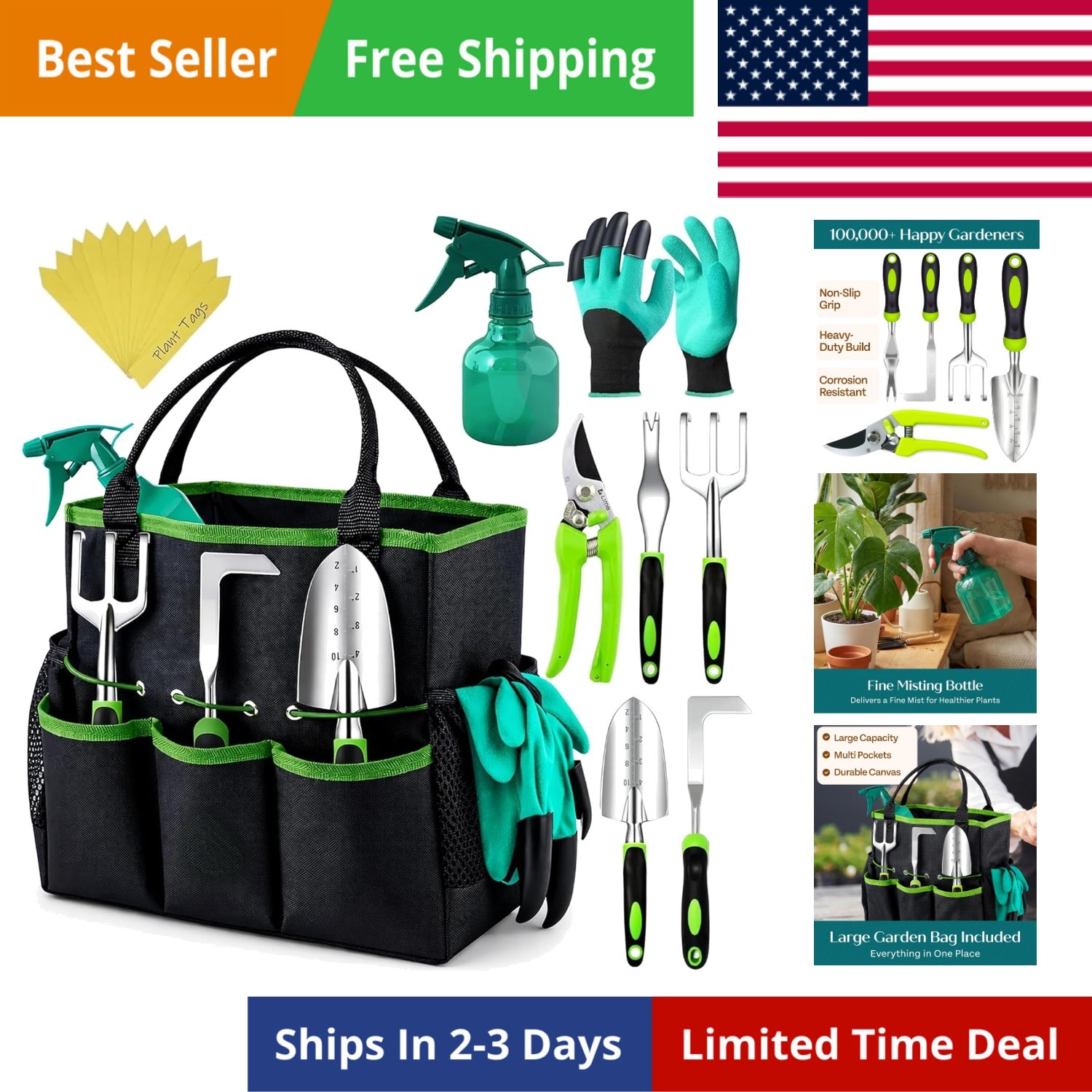 Heavy Duty Gardening Tools – Gardening Gifts for Women, Men, Mom, Dad – Durab…