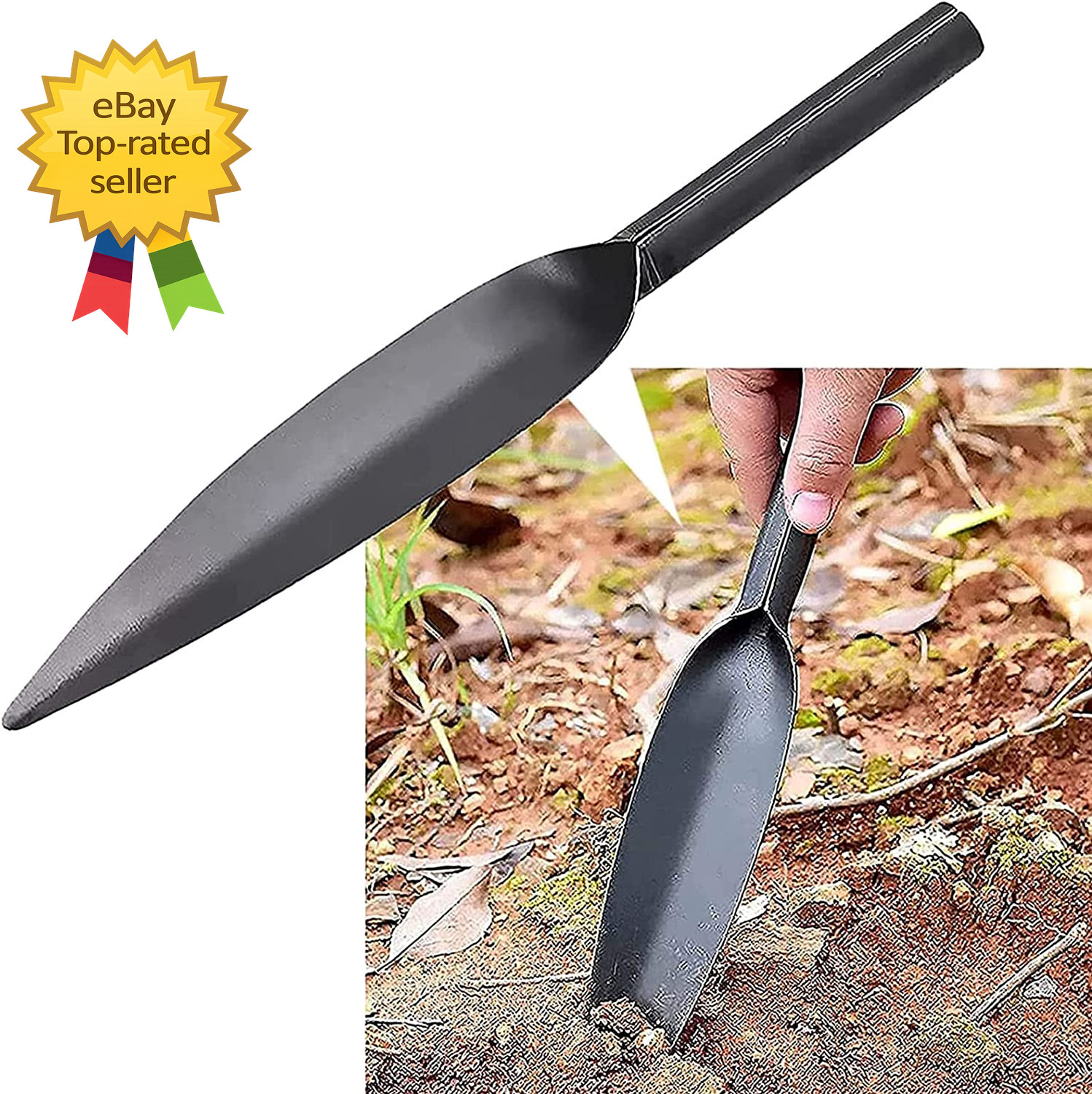Willow Leaf Garden Trowel 12 Inch Hand Shovel High Carbon Steel Digging Tool