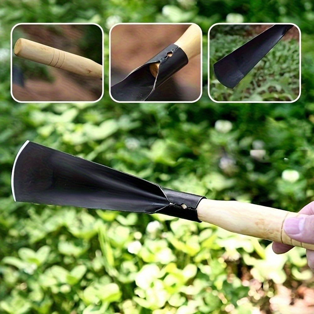 4Piece Durable Small Garden Shovel Set with Wooden Handles fits Vegetable Garden