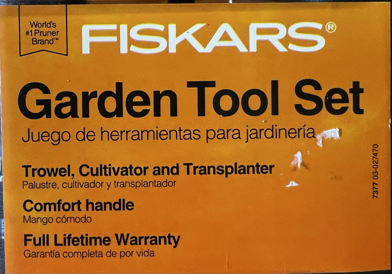 Fiskars 3pc Garden Tool Set. Trowel, Cultivator, And Transplanter