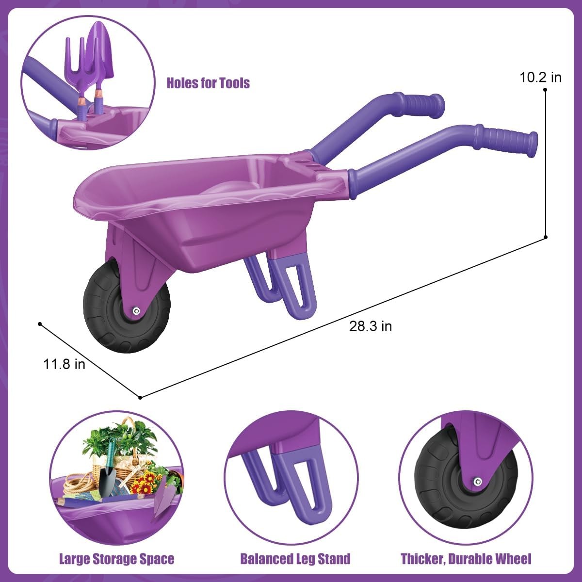 Kids Gardening Tool Set Girls Boys Toddler Tools Toy Kit