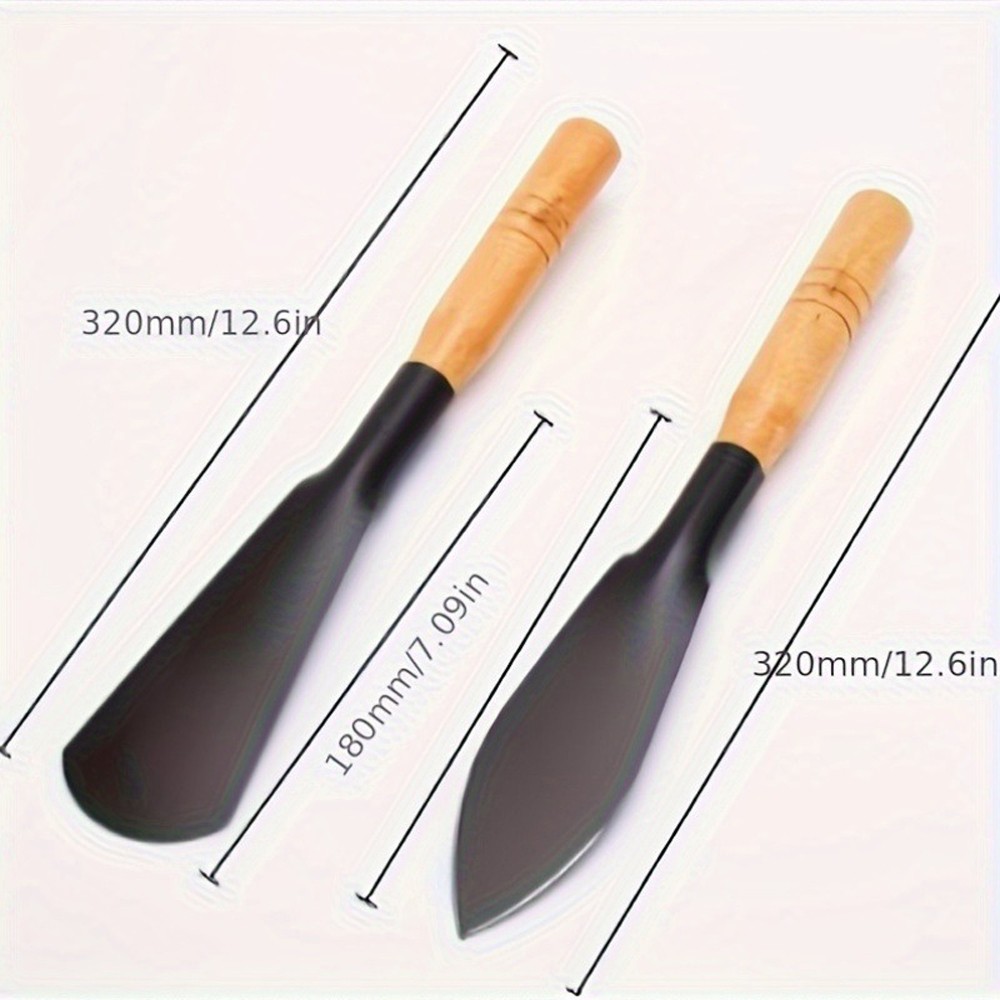 4Piece Durable Small Garden Shovel Set with Wooden Handles fits Vegetable Garden