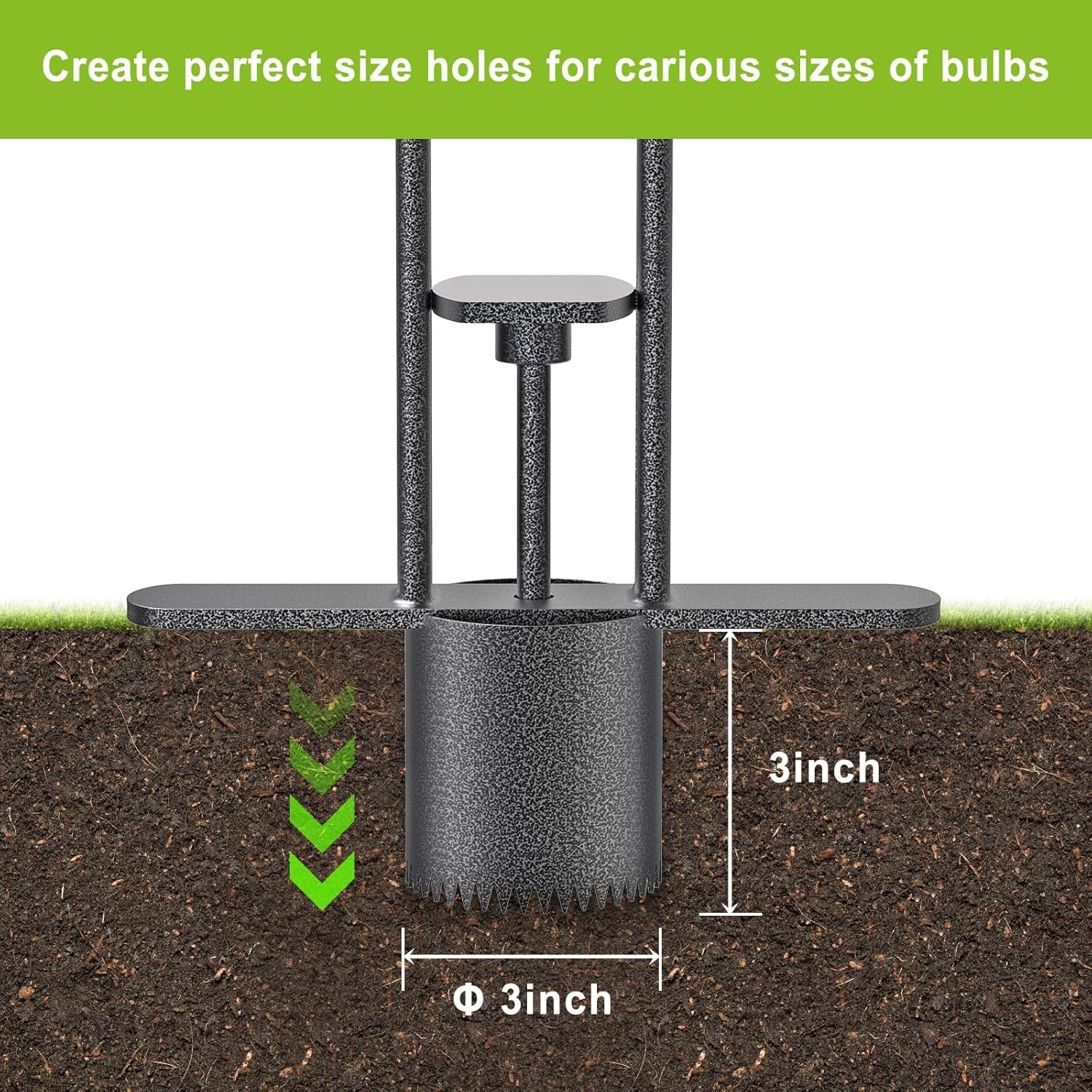 Professional Turf Transplanting Tool, 32″ Long Handle