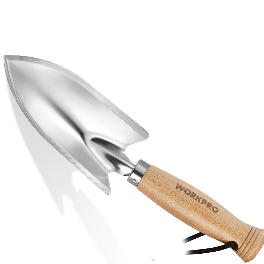WORKPRO 11″ Garden Hand Trowel Heavy Duty Garden Shovels Garden Tool Wood Handle