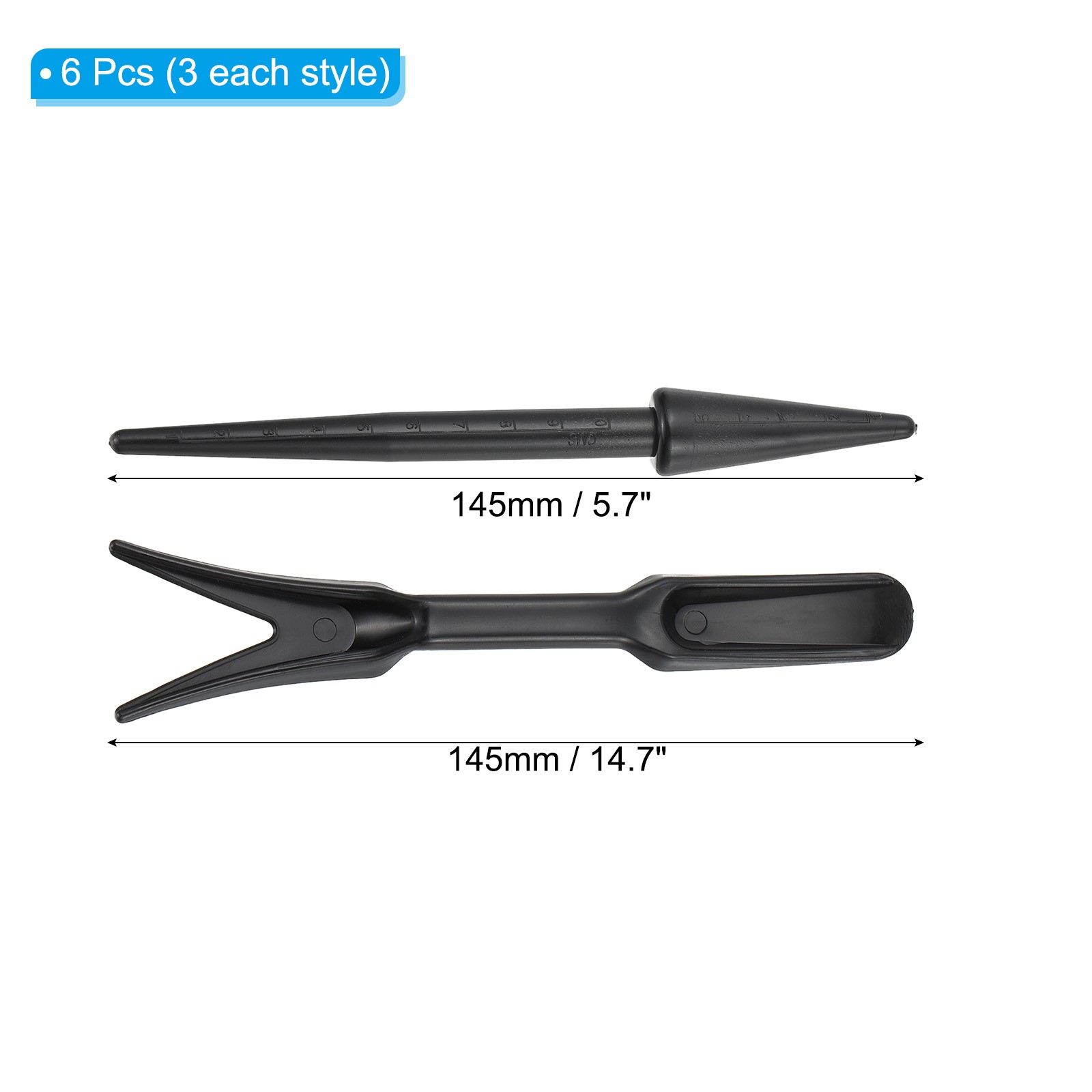 6pcs Mini Garden Hand Succulent Transplanting Tools Digging Planting Tools,Black
