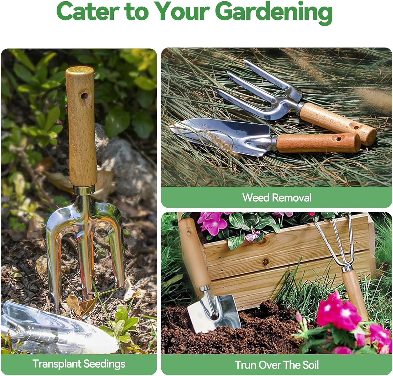 Gardening Tools 9-Piece Heavy Duty Garden Hand Tools with Fashion and Durable Ga