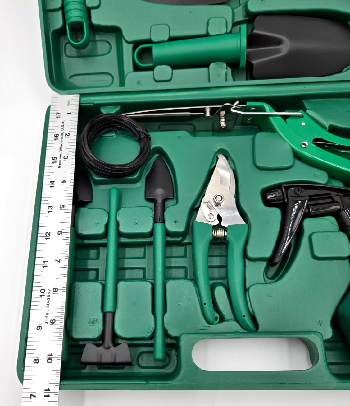 10 Pc Bonsai Garden Tool Set w Case Pruning Shears Trowels Wire Spray Gift