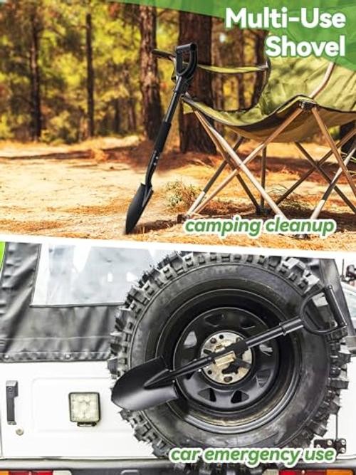 Shovel, Garden Shovels for Digging Gardening Heavy Duty, 31 inch Small Black