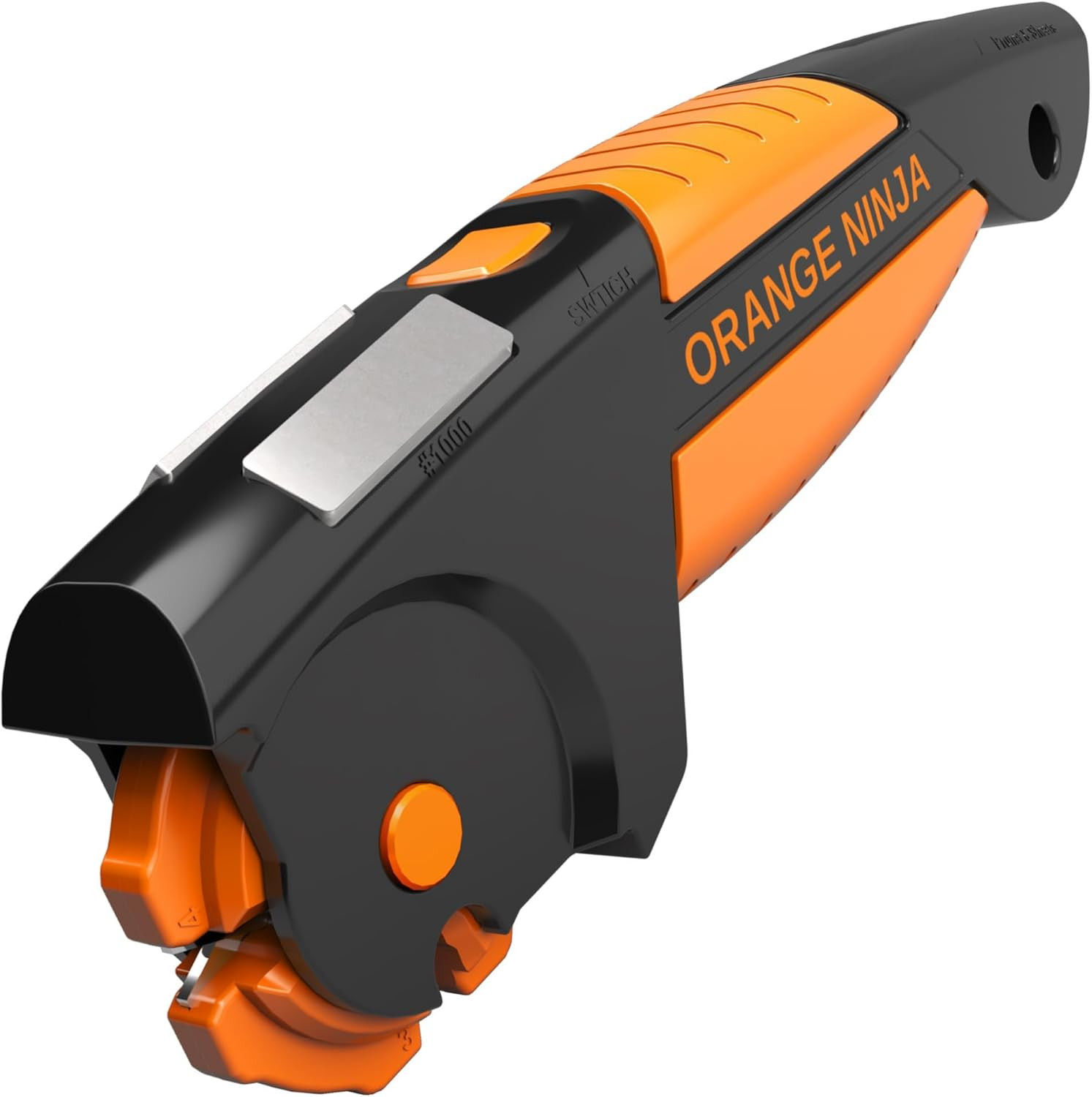 Orange Ninja 7-In-1 Garden Tool & Knife Sharpener – Sharpens Axe, Hatchet, Mache