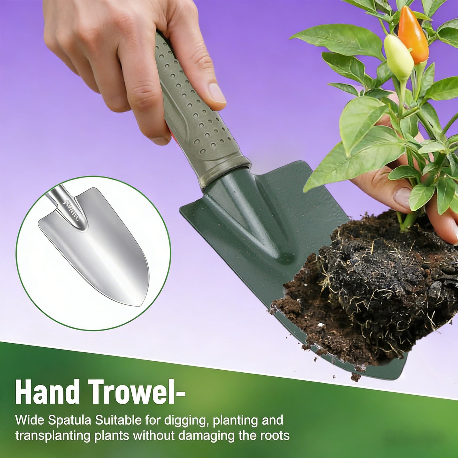 NEW 3 Prong Garden Rake Sturdy Ergonomic Shovel For Gardening
