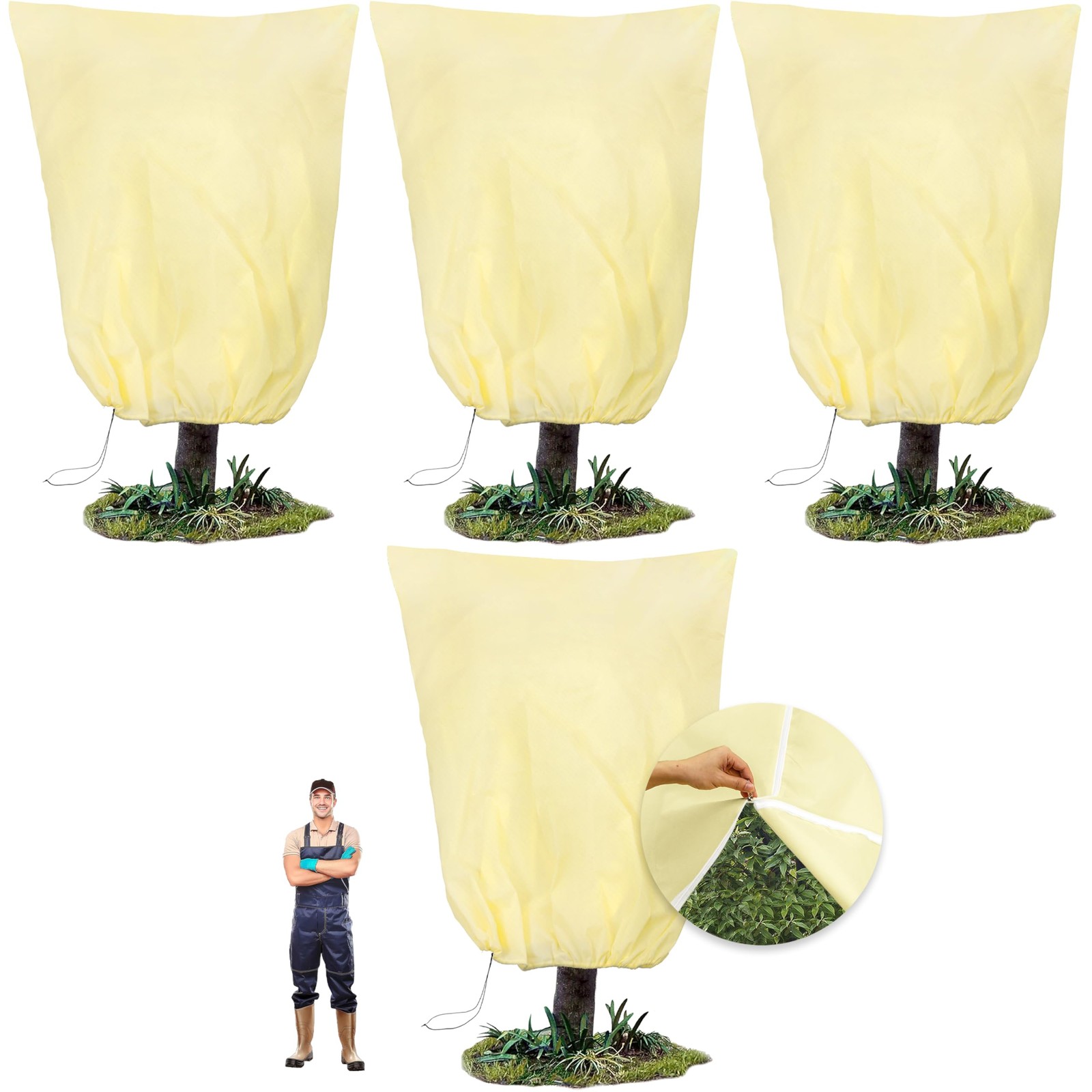 Tcbwfy 95X80Inches Huge Plant Covers Freeze Protection Frost Cloth For Outdoor