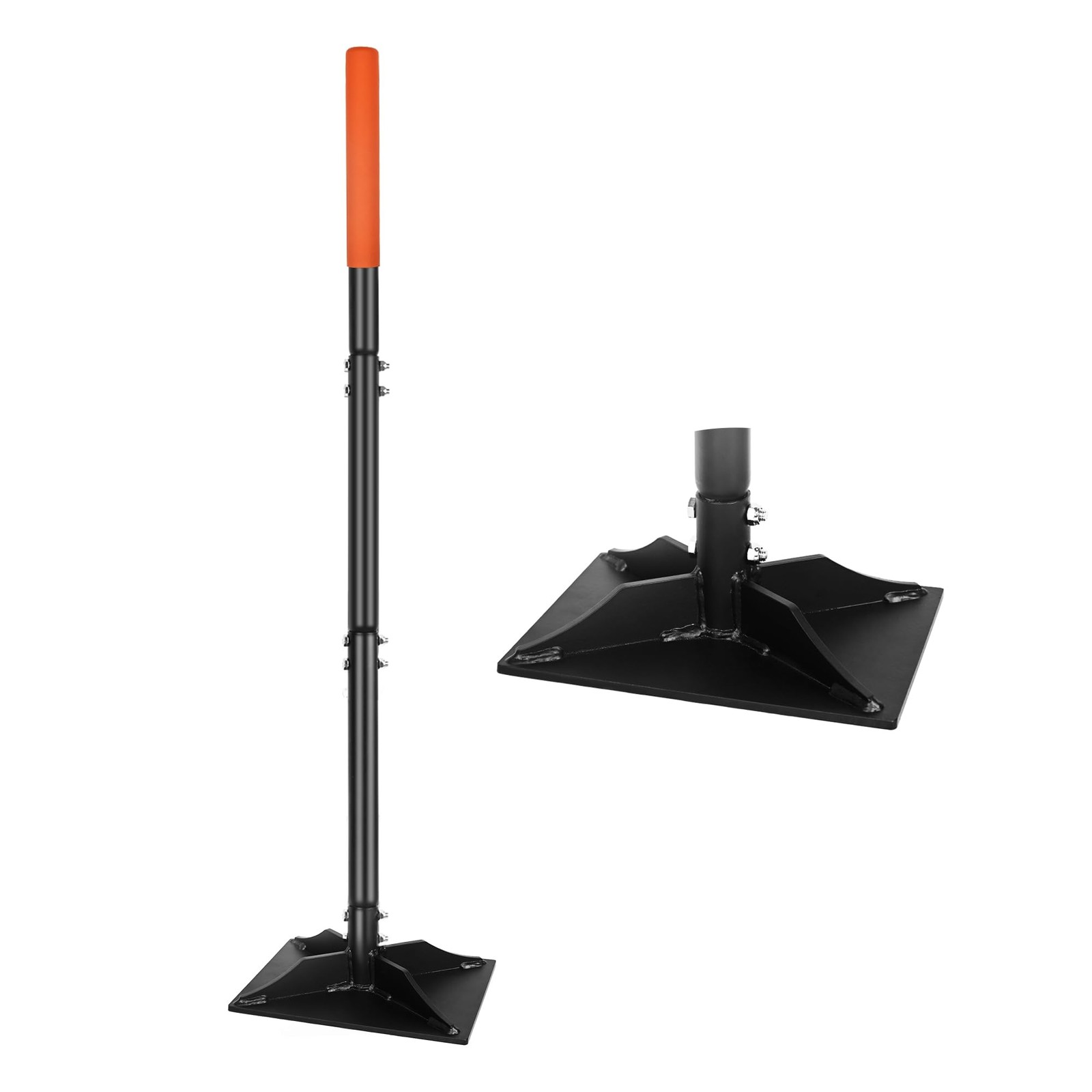 Garden Steel Tamper with 45 Inch Handle, Hand Ground Tamper Tool, Durable Pla…