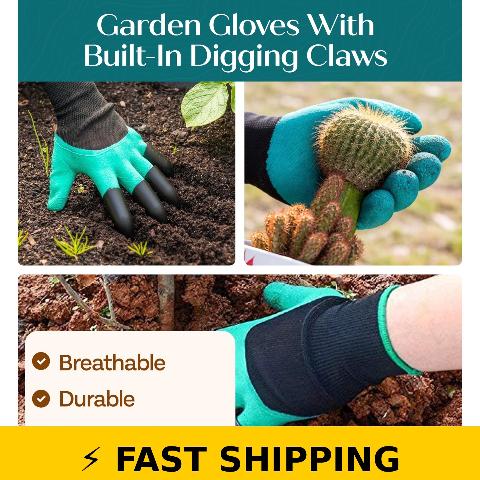 Craft911 Heavy Duty Gardening Tools Set – Ergonomic & Durable, Green