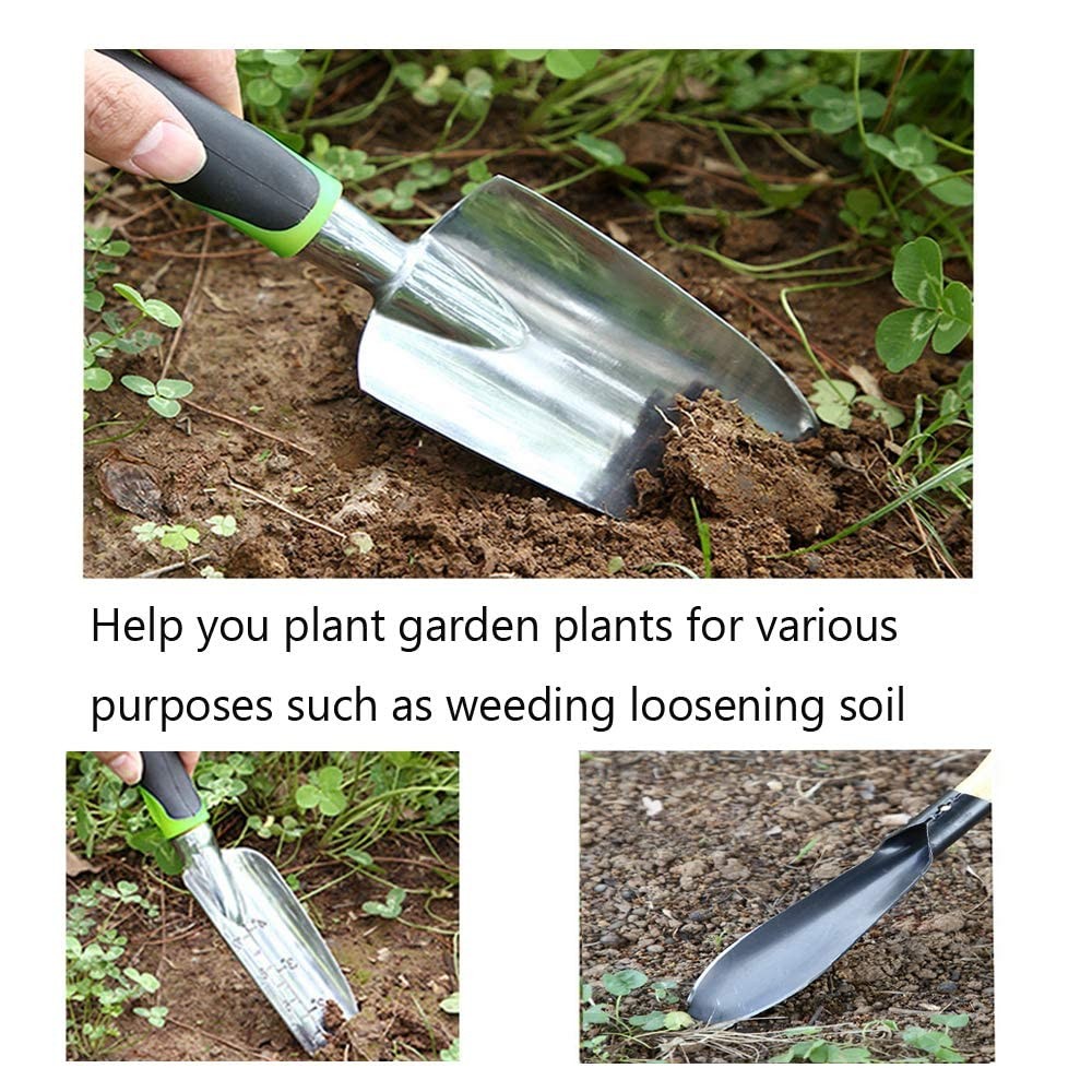 Garden Trowel Hand Wide Shovel Pointed With Soft Rubberized Nonslip Ergonomic
