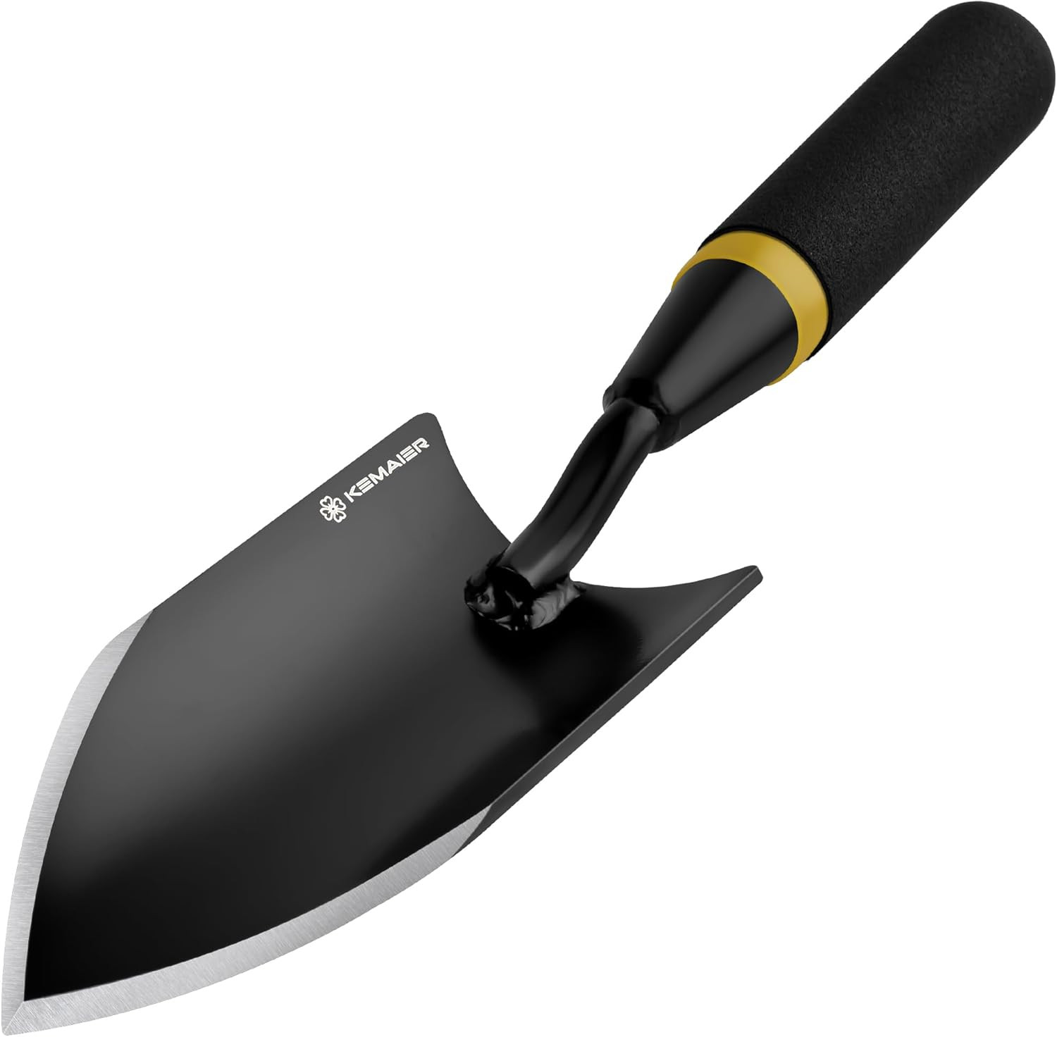 Heavy Duty Gardening Hand Trowel – Carbon Steel Garden Trowel with Rubberized Ha