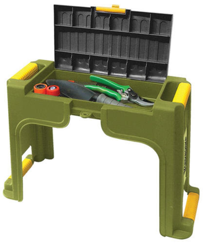 Garden Kneeler Seat with Storage Padded Cushion Portable Yard Work Bench New