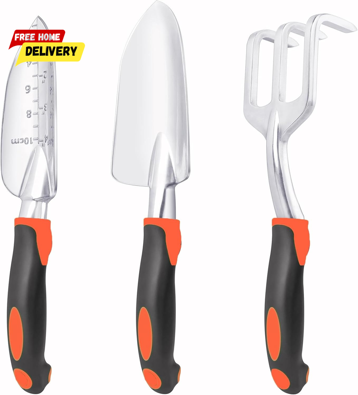 Garden Tools Set, 3 Pack Heavy Duty Gardening Tools Set Include Garden Shovel, T