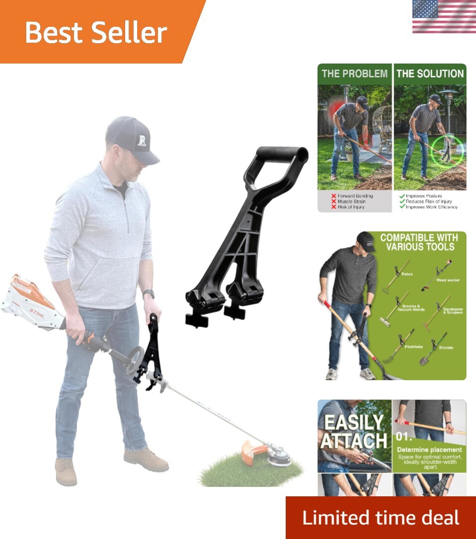 Garden Tool Comfort Grip: Ergonomic Extension for Easy Weed Trimming & Shoveling