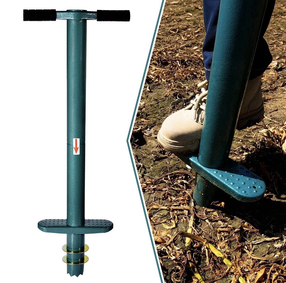 Rondauno Sod Plugger Bulb Planter Planting Tool, Easy to Assemble Garden New