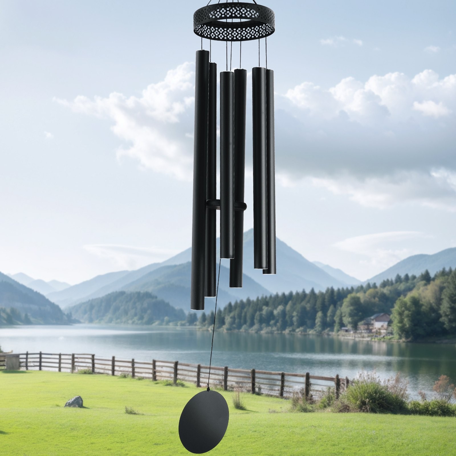 Wind Chimes for Outside,58 in,Deep Tone Wind Chimes with 6 Tubes,Unique Large Me