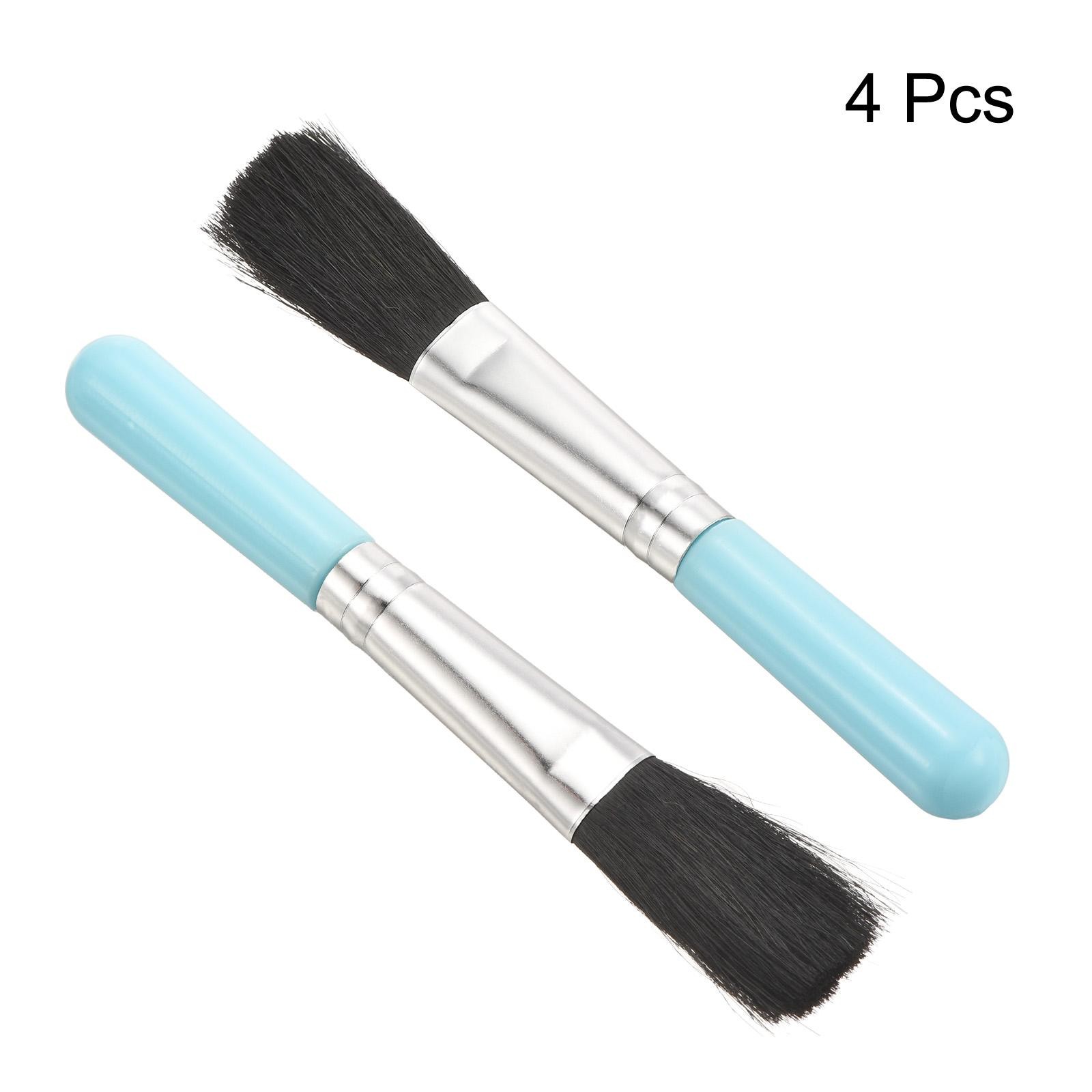 Succulent Cleaning Brush 4Pack 125mm Black Plant Brush for Garden Blue Handle