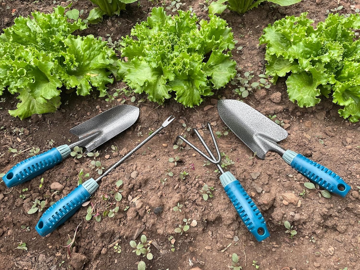 4 Piece Garden Tool Set Heavy Duty, Gardening Hand Tools Work No-Slip Grip Tr…