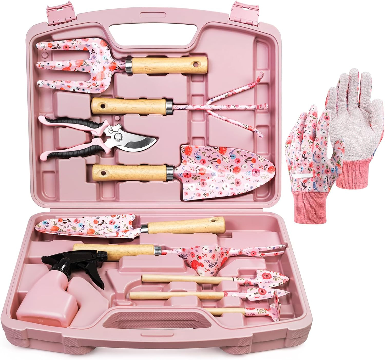 12-Piece Womens Gardening Tools Gift Set, Rust-Proof & Heavy-Duty Garden Tools w