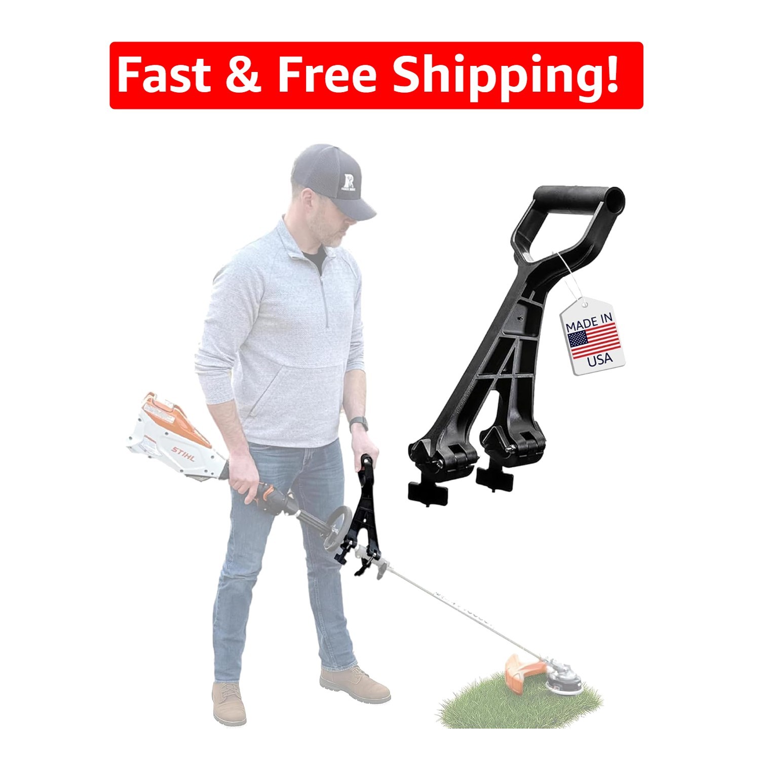 Lightweight Ergonomic Gardening Handle Attachment – Reduces Strain Instantly