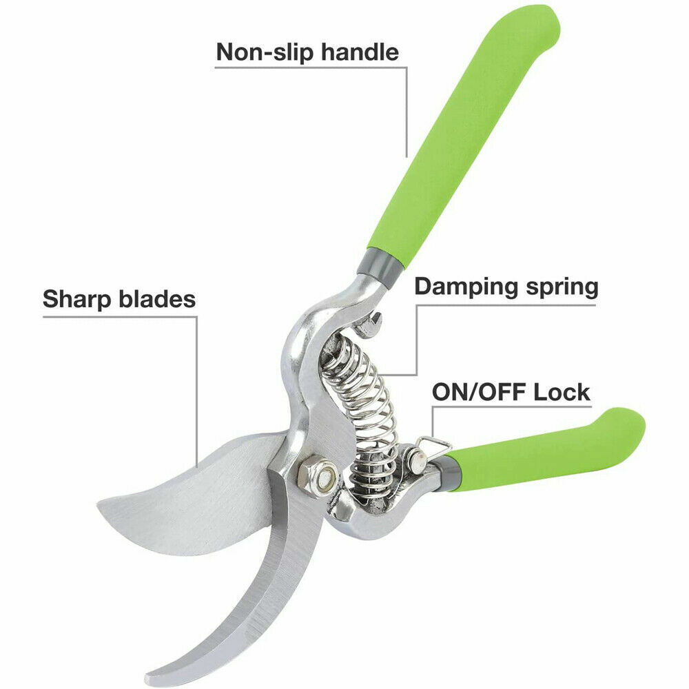 WORKPRO 2pcs 8″ Pruning Shears Set/Garden Tool Bag w/ 8 Pockets Garden Tool Kit