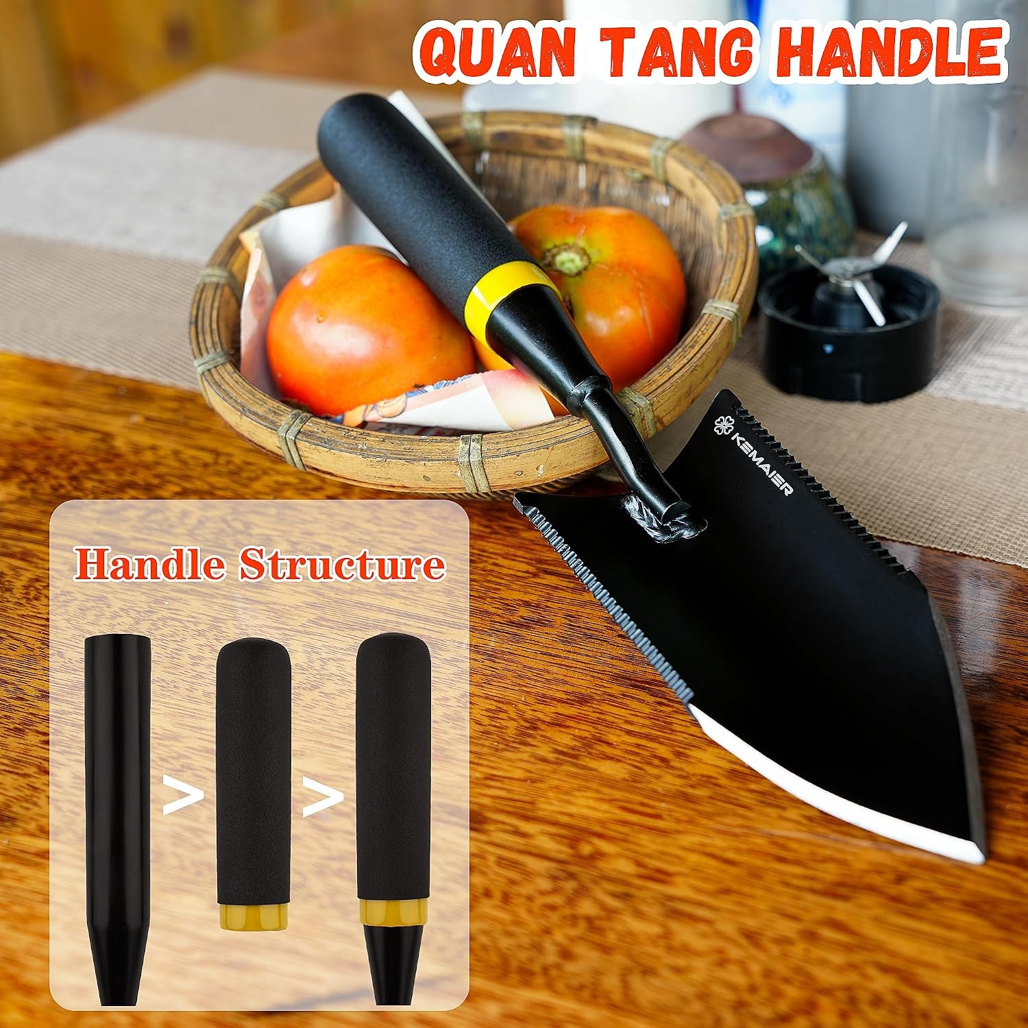 Garden Trowel, Heavy Duty Hand Shovel with Dual-Sided Serrated Edge,