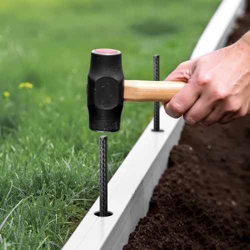 Rebar Stakes, 16-Inch, Heavy-Duty 0.45 in Diameter, Straight Galvanized Steel G