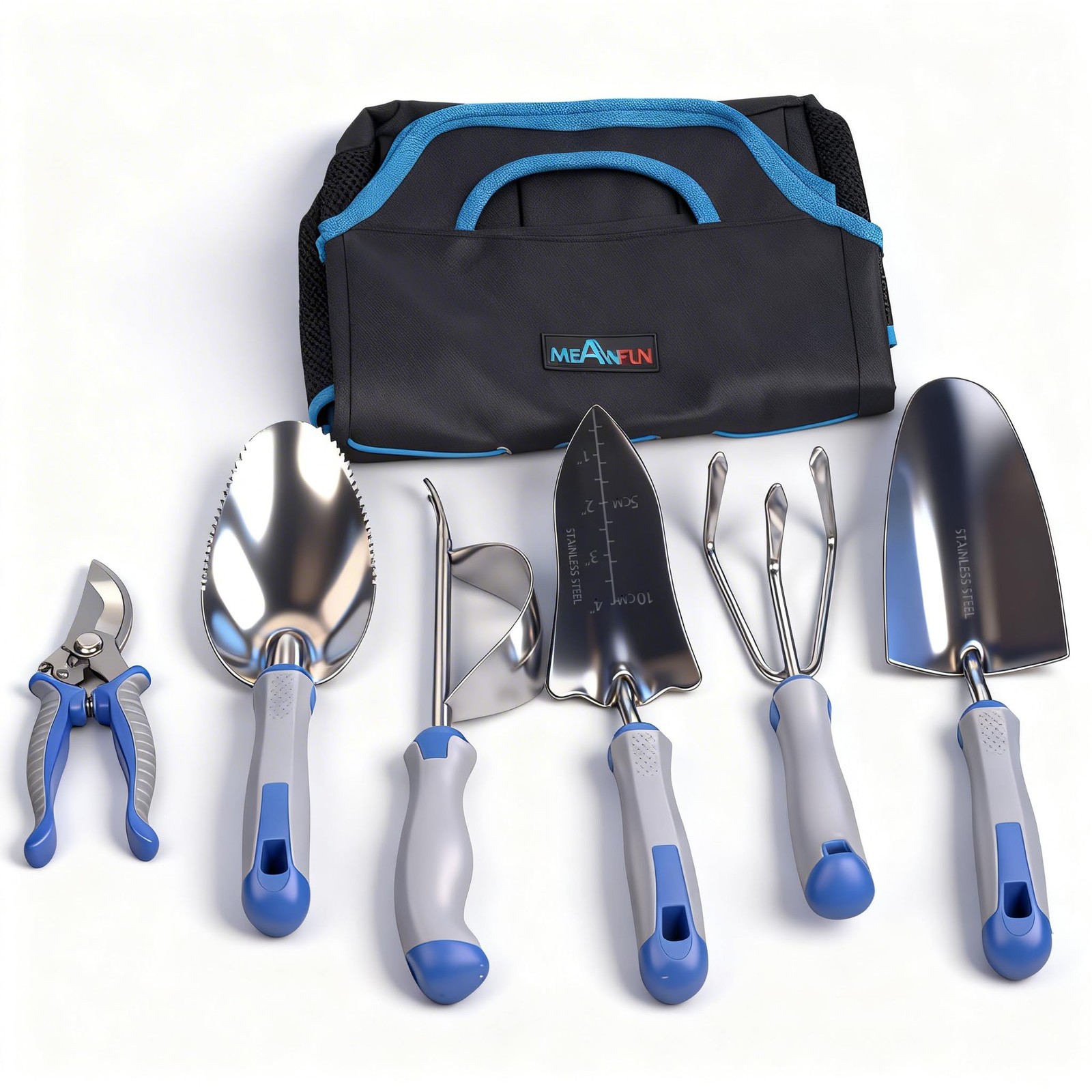 8-Piece Gardening Tools Set, Rust-Proof Stainless Steel Garden Tool Silver